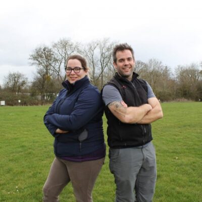 Apprentice Lauren Stanley with Peter Wharton