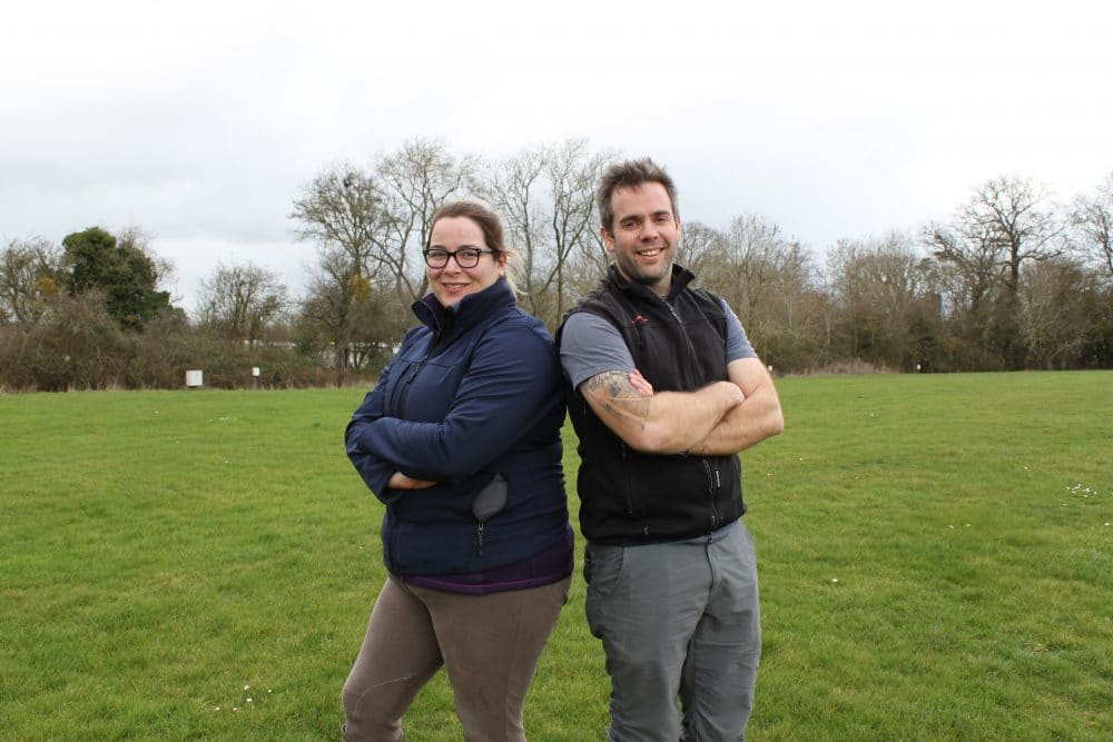 Apprentice Lauren Stanley with Peter Wharton