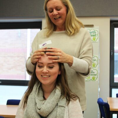 Homeopath Vicki Miller with Health & Social Care student Amy Payne