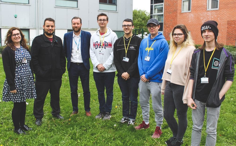Filmmaker Ben Atkinson with Media students and lecturers