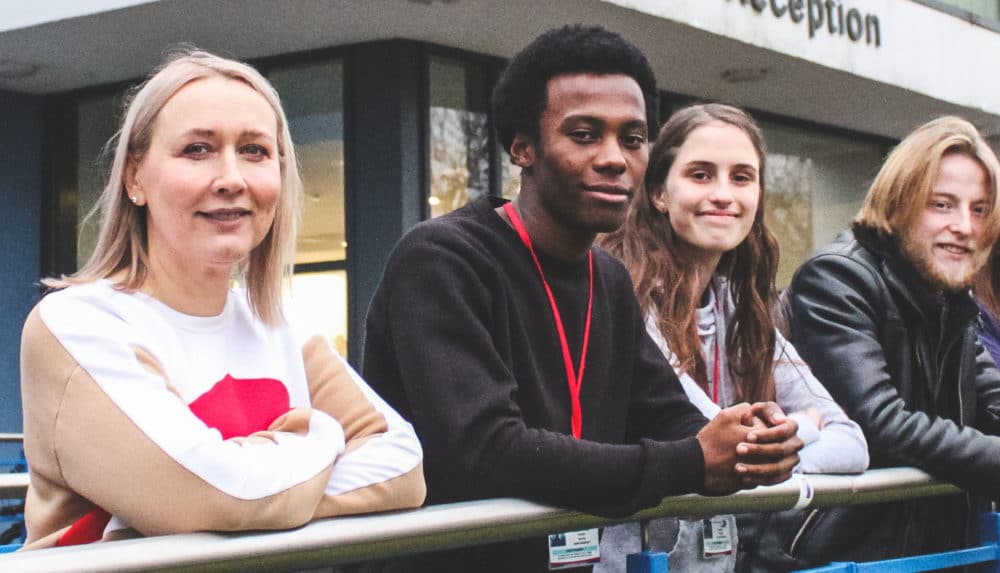 Film director Deborah Haywood with Media students