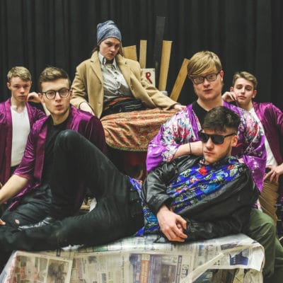 Acting students on the set of Pericles