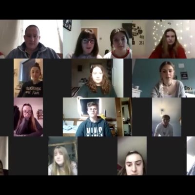 Remote learning singing lesson
