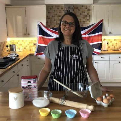 Shelley cooking to celebrate VE Day