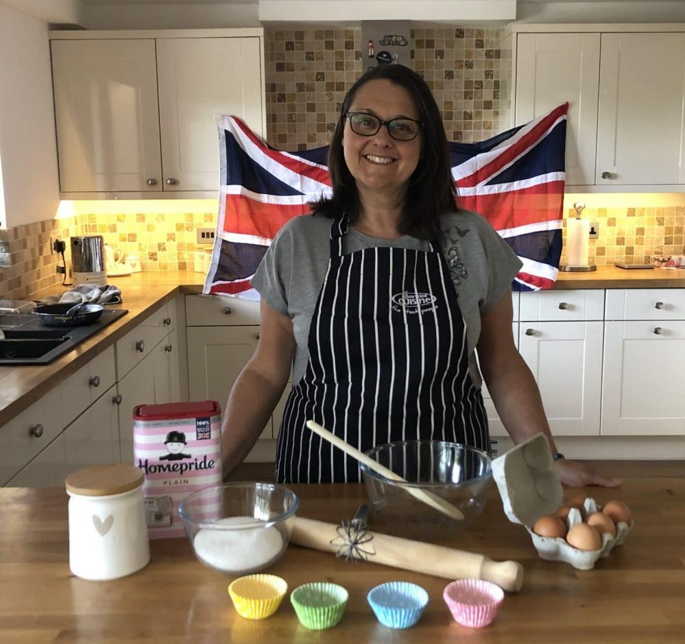Shelley cooking to celebrate VE Day