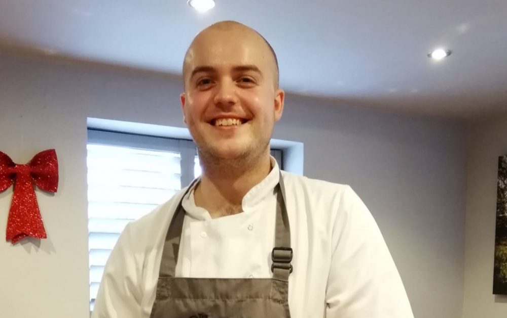 Catering apprentice at work