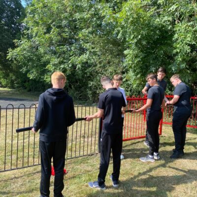 Public Services students in shottery park