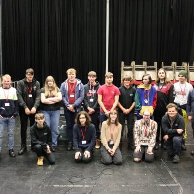 John Campbell with full group of students at stratford-upon-avon college