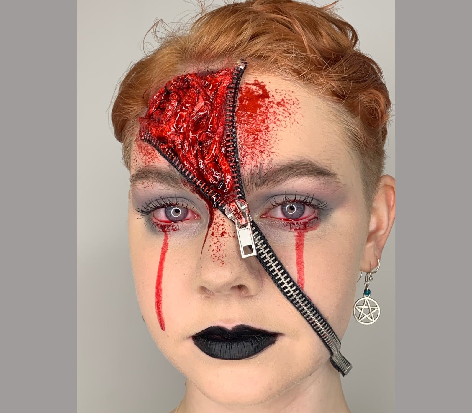 Jessica Marston gory makeup aesthetics at Stratford-upon-Avon College