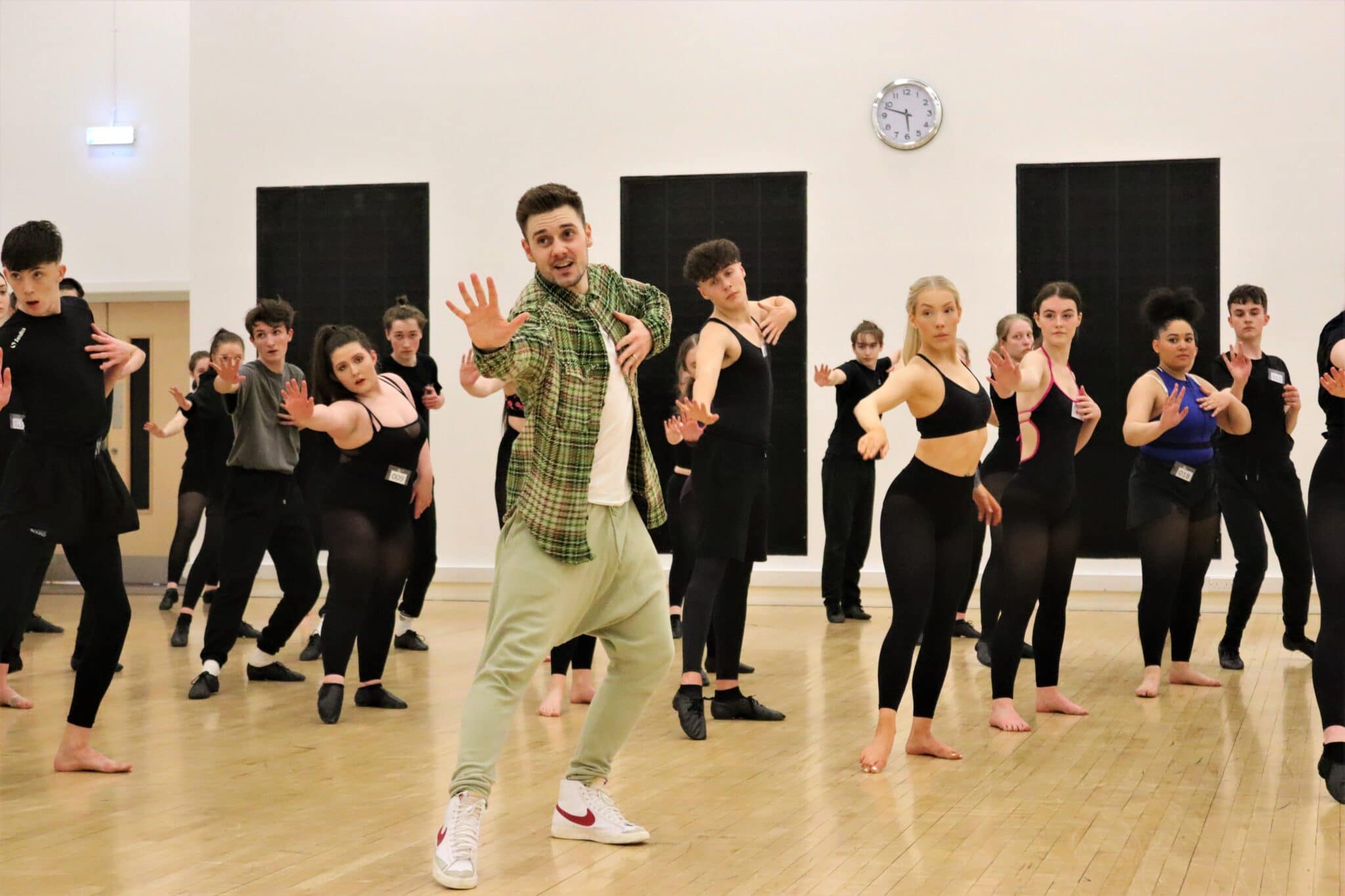 Morgan leading dance