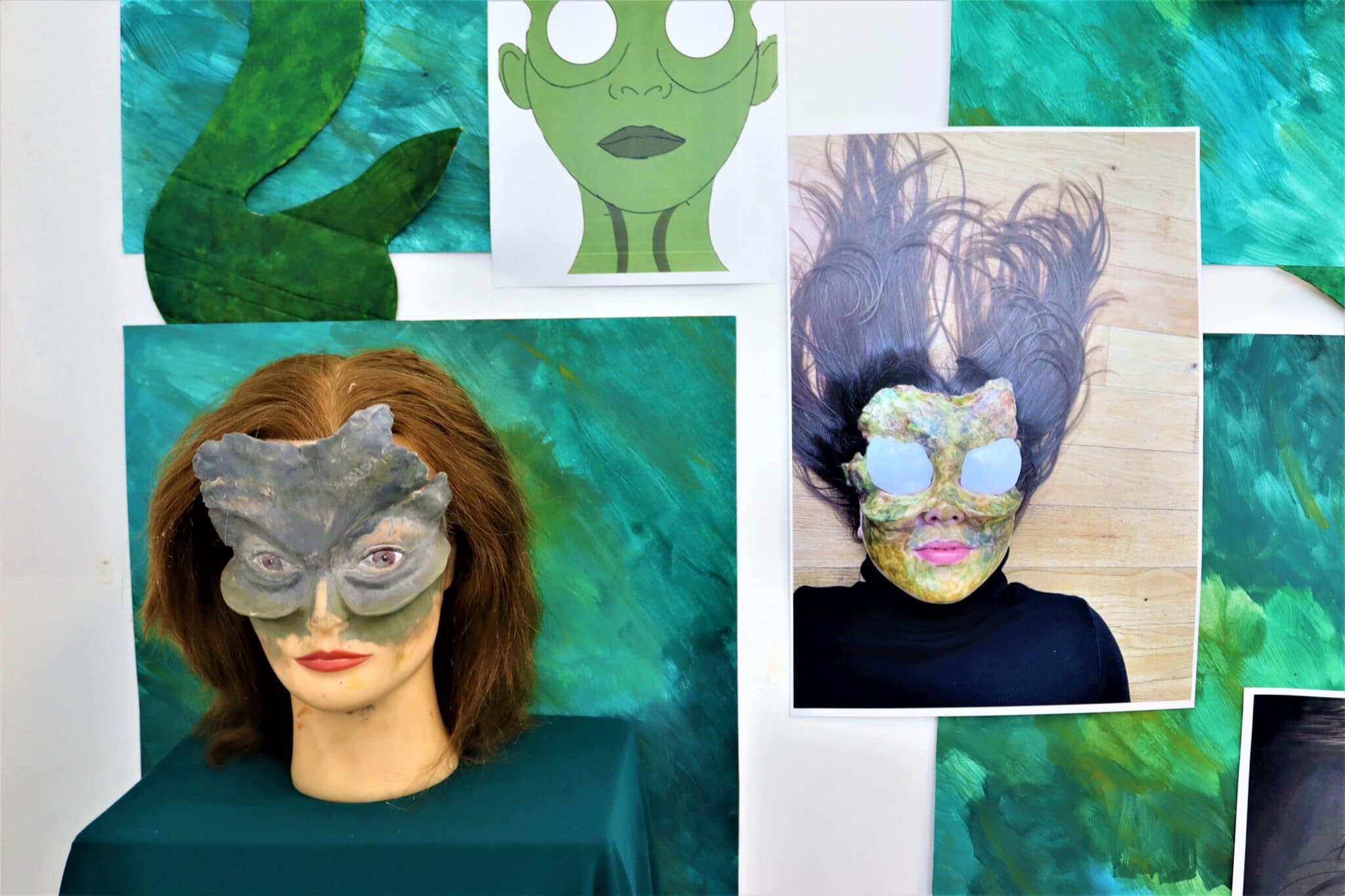 green make up look
