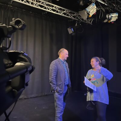 Camera in studio