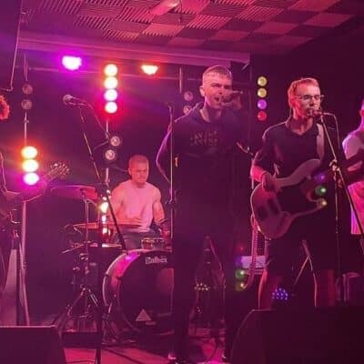 band at a gig