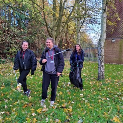 Students litter pick