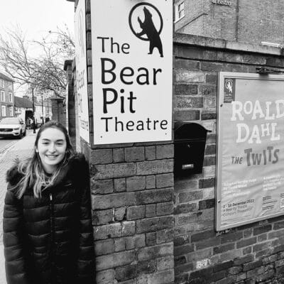 Scarlet outside bear pit