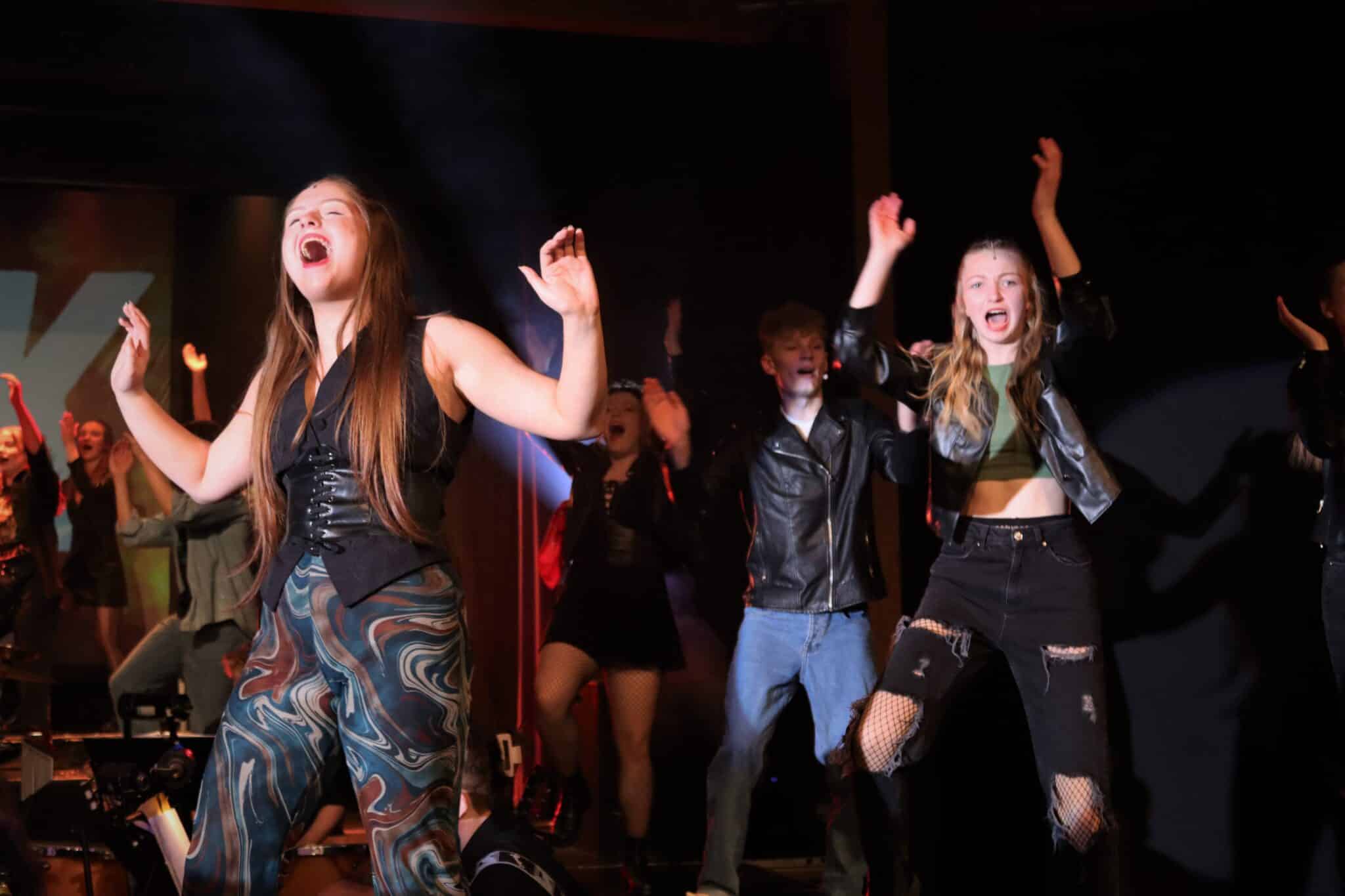 Students performing in Musical's ROCK XIII - The Final Stand