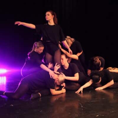 Students in dance show