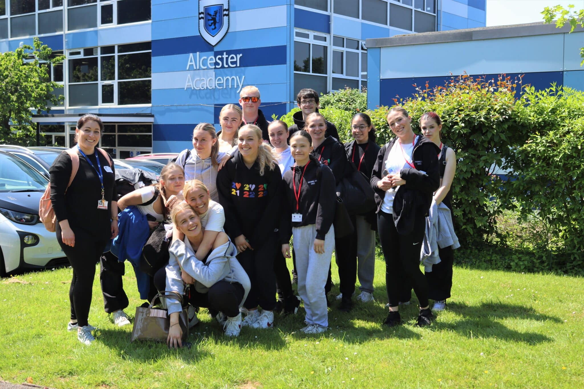dance students outside alcester academy