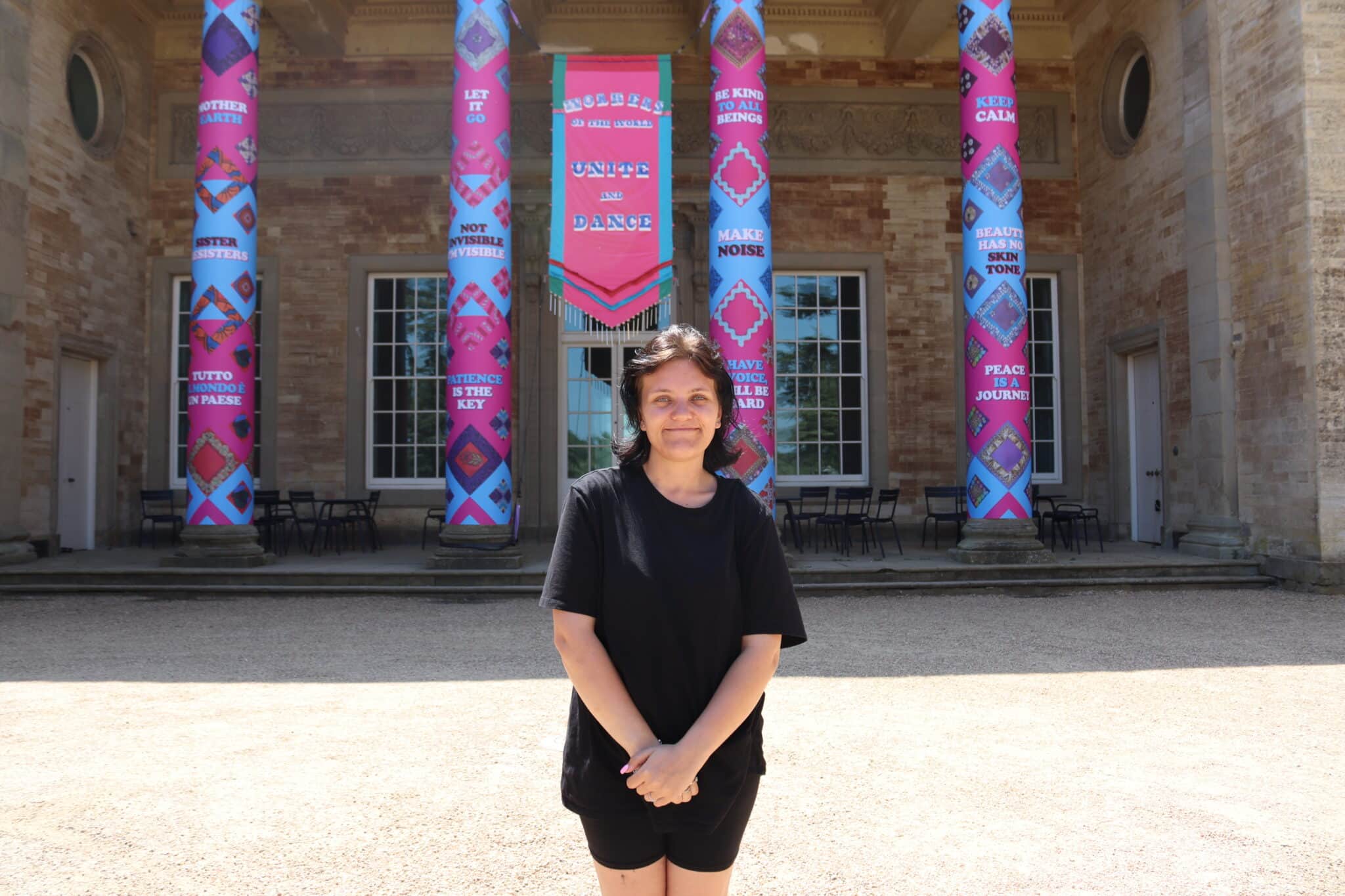 Jess at standing outside compton verney
