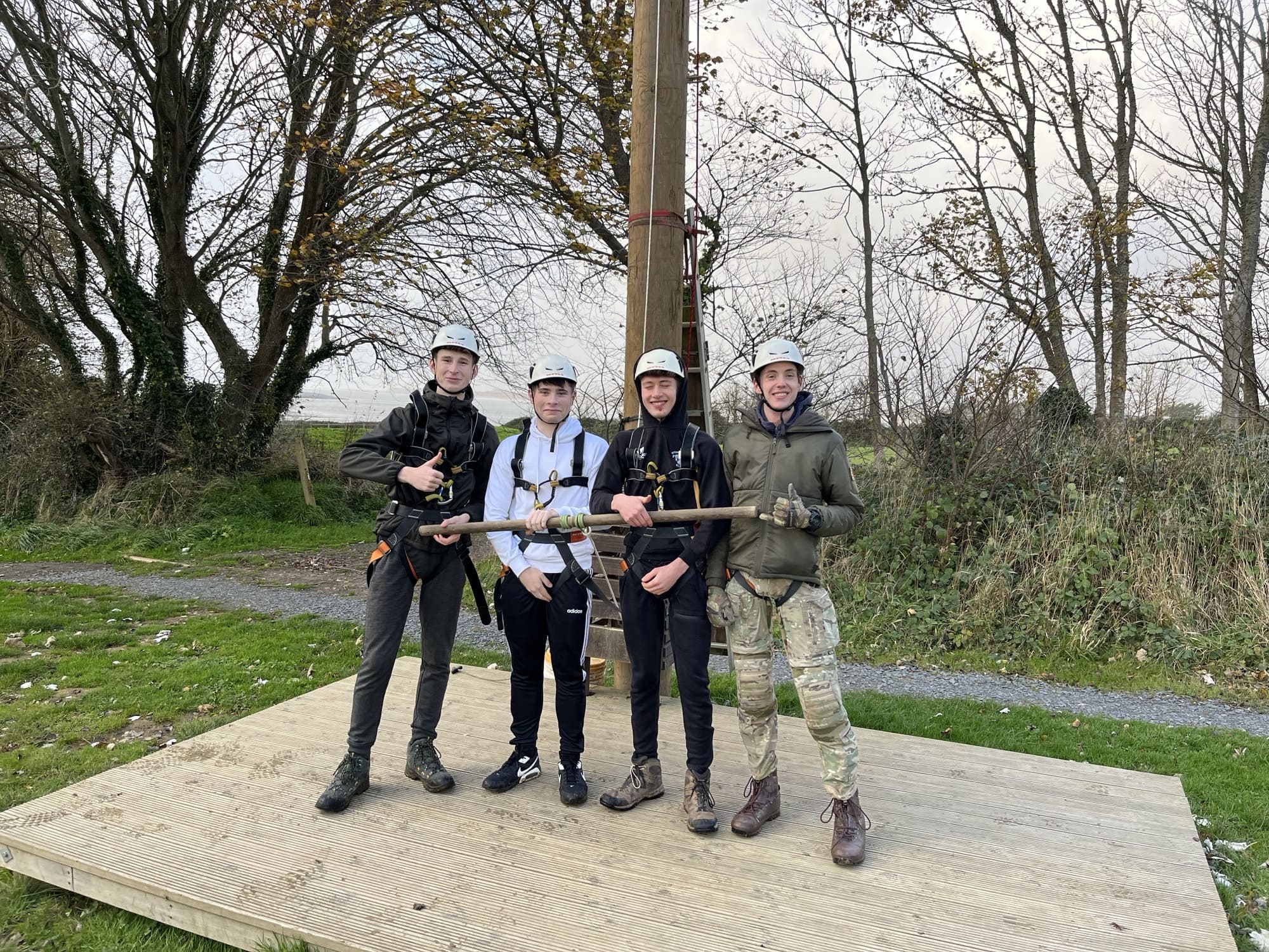 skern lodge residential trip - zipline