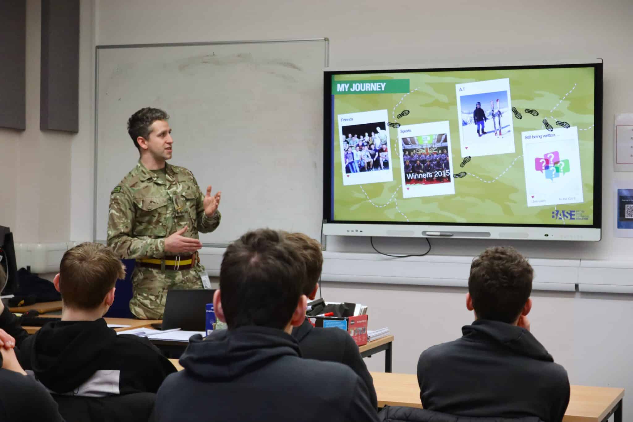 Army visits UPS students