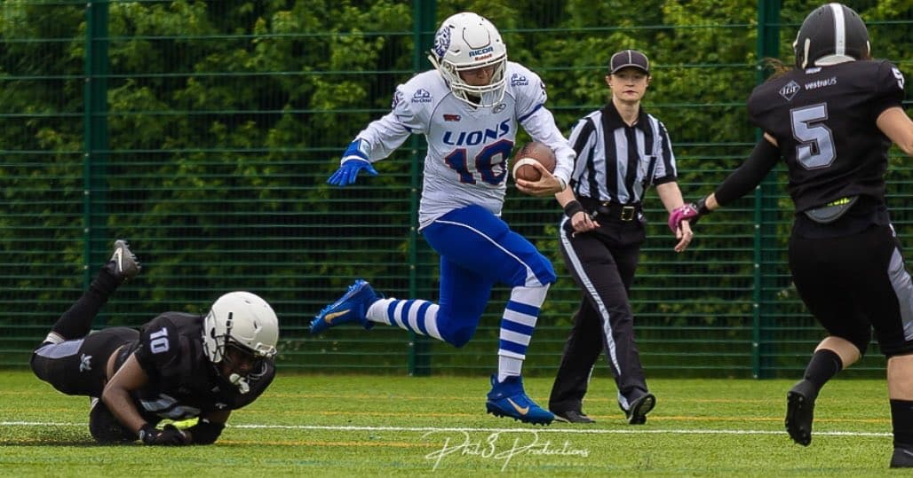 natalie playing american football