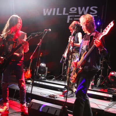 musicians on stage during gig