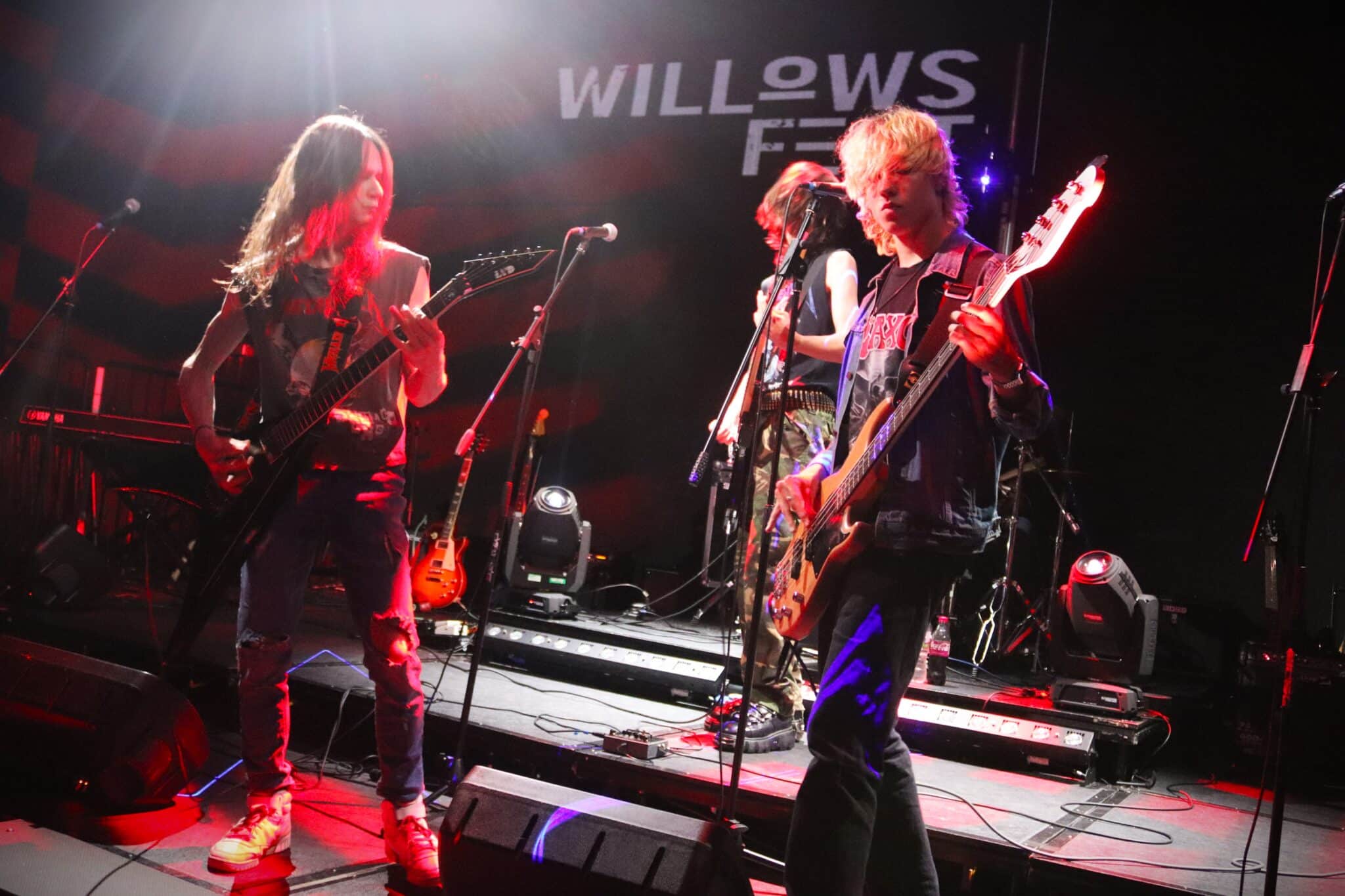 musicians on stage during gig