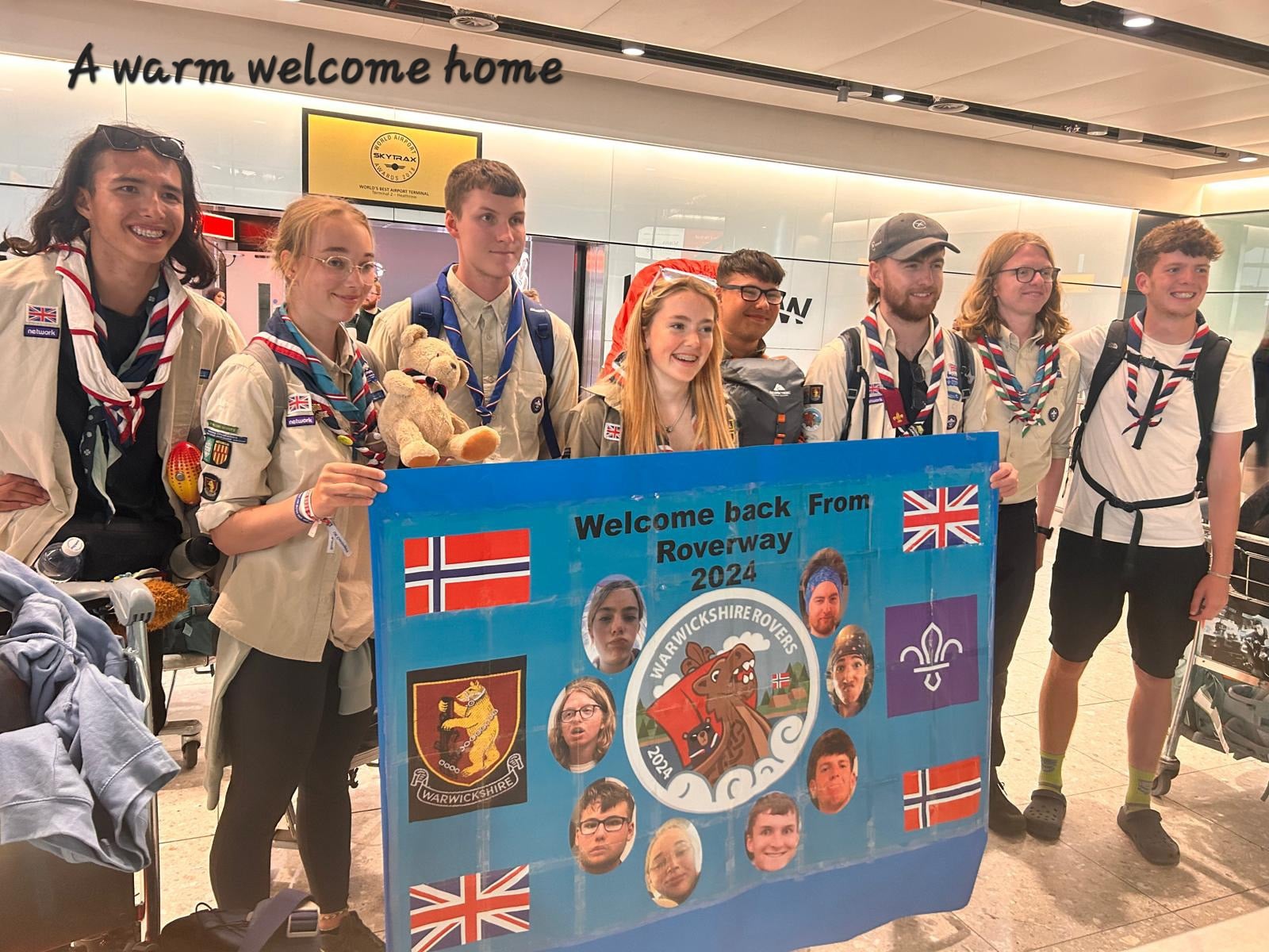 Nathan selected to represent UK at European Scout event - warm welcome home