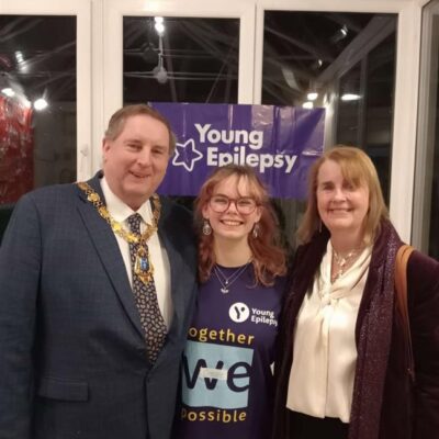 Sophie with the district councillor