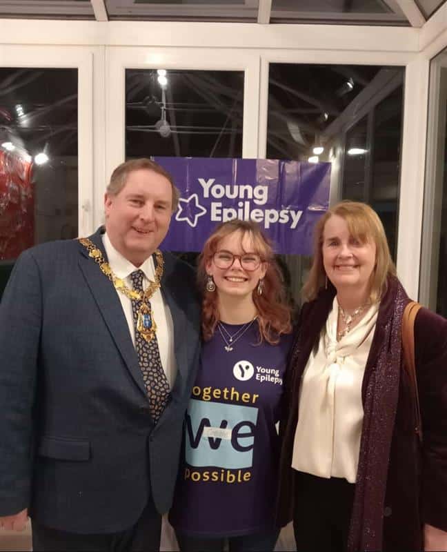 Sophie with the district councillor