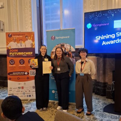 student winning award