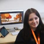 Graphic Design student animated about university offer