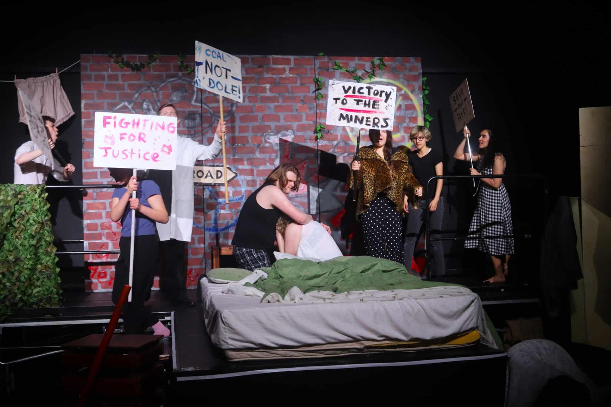 The students pulled no punches when presenting this production of Road