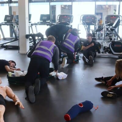 Students took part in the mass casualty simulation to help develop essential life saving skills