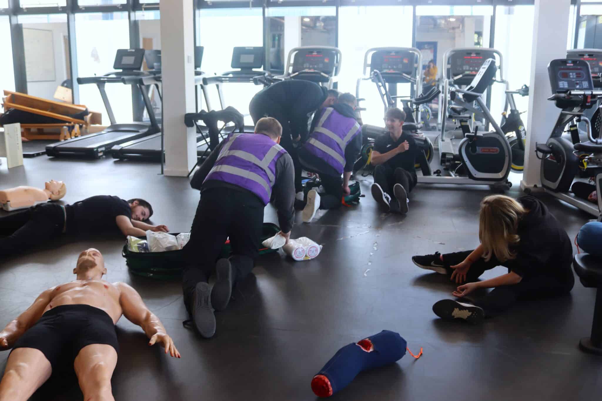 Students took part in the mass casualty simulation to help develop essential life saving skills