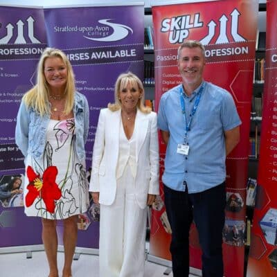 Pictured Programme Director Fi Yates, Entrepreneur, investor and BBC The Apprentice interviewer Linda Plant and Business Tutor Thomas Collins
