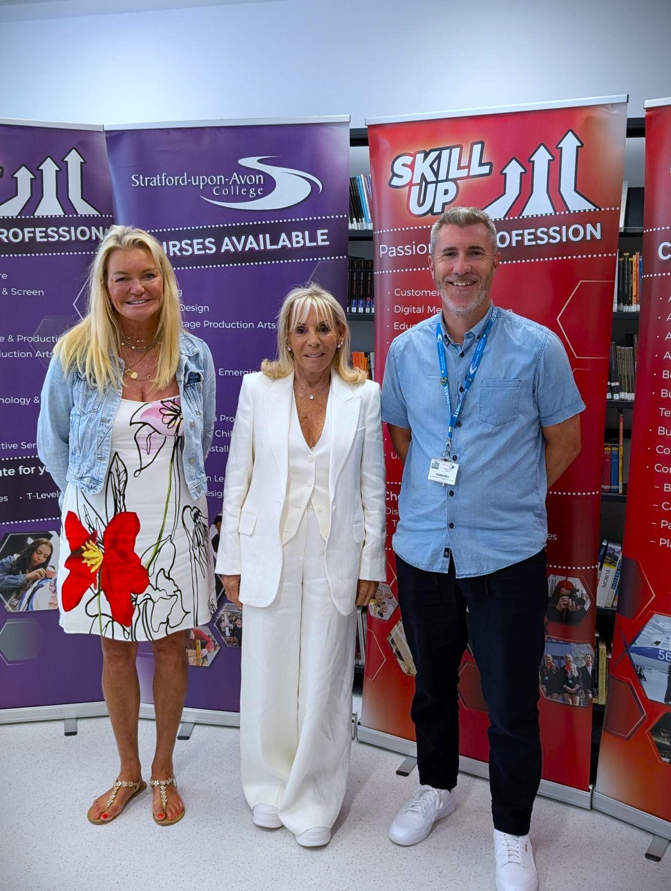 Pictured Programme Director Fi Yates, Entrepreneur, investor and BBC The Apprentice interviewer Linda Plant and Business Tutor Thomas Collins